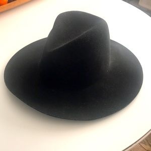 Janessa Leone Black Wool Hat